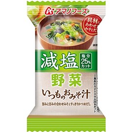 Amano Foods Reduced Salt Usual Miso Soup Vegetables 8 g × 10 Japan