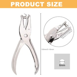 Single Hole Punch for Crafts, Small Hole Punch 6mm, Small Hole Punch, Little Single Hole Punch for Crafts Paper Scrapbooking Card Tags