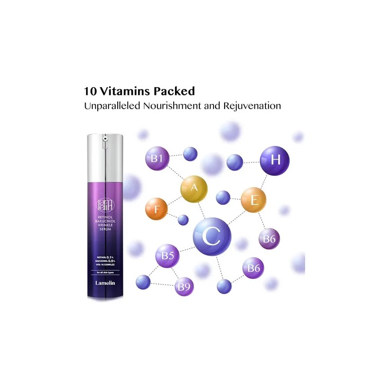 Suero Antiarrugas Coreano Bakuchiol Retinol Y 10 Vitaminas