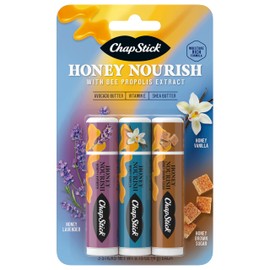 ChapStick Lip Balm Honey Nourish Flavors Honey Lavender, Honey Vanilla, Honey Brown Sugar, 3CT BC .45OZ
