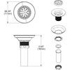 Elkay LK18B 3-1/2" Drain with Type 304 Stainless Steel Body,