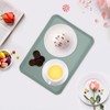 KiKiHong 2 Piece Rectangular Tray,Small Tray,Reusable Plastic Tray,Tea Tray,Fast Food