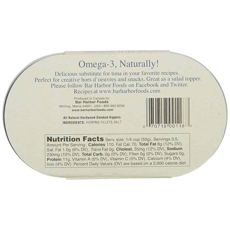 Bar Harbor Wild Smoked Kippers, 6.7 oz. (Pack of 6)