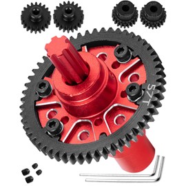 hopsupRC 57T #45 Steel Upgrades Part Diff Gear Slipper Clutch for 1/8 Typhon 223S 4X4 RTR V4,1/10 Kraton/Outcast 4S 4X4 RTR V2,Senton/Vorteks 223S 4X4 RTR V4,Spur Gear Slipper w/20T 21T Pinions,Red