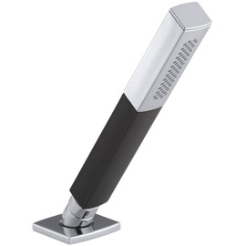 KOHLER 45203-CP Shift Multifunction Square Handshower with Black Handle, 2.0 GPM, Polished Chrome