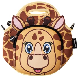 Fringoo® Kids Lunch Bag Neoprene Thermal Insulated Zipped Pocket Shoulder Strap Nursery School Cooler Bag (Giraffe)