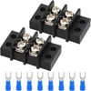 Terminal Block,2 Pack 2 Circuits 20-30A 200v-450v Dual Row Screw