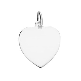 Sterling Silver Heart St Christopher Pendant necklace on a 18" Curb Chain Gift Boxed