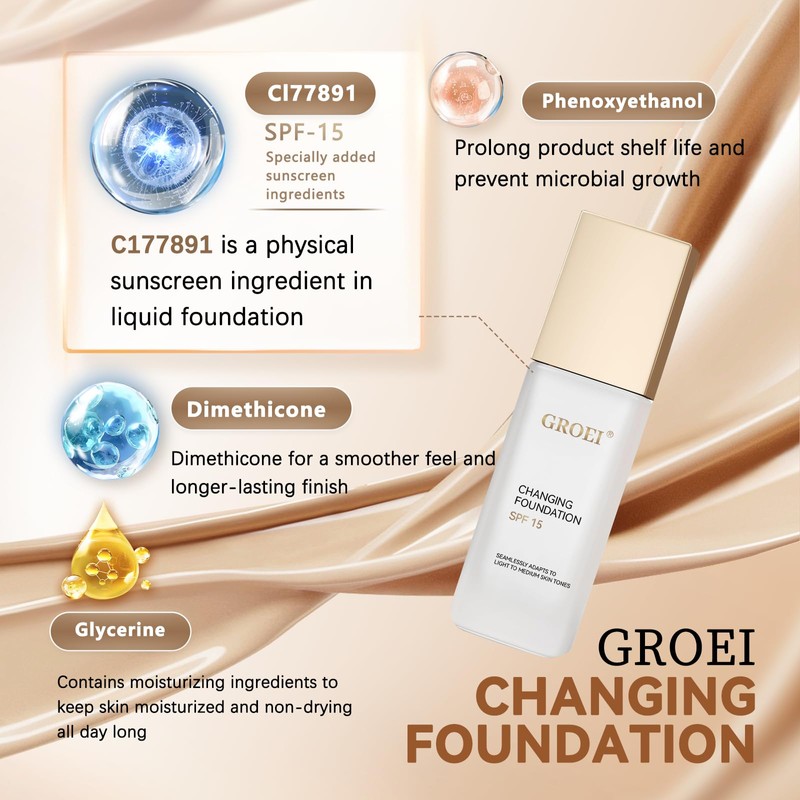 Color Changing Magic Foundation Makeup, Magical Color Changing Foundation with