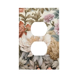 Decorative Art Light Switch Covers Gorgeous Flowers 1 Gang Single Duplex Outlet Wall Plate Switchplate Electrical Faceplate