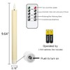 GenSwin Flameless Ivory Taper Candles Flickering with 10-Key Remote, Battery