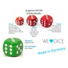 WeLoveBeads XL Dice (20 mm) in Transparent / Black Dots