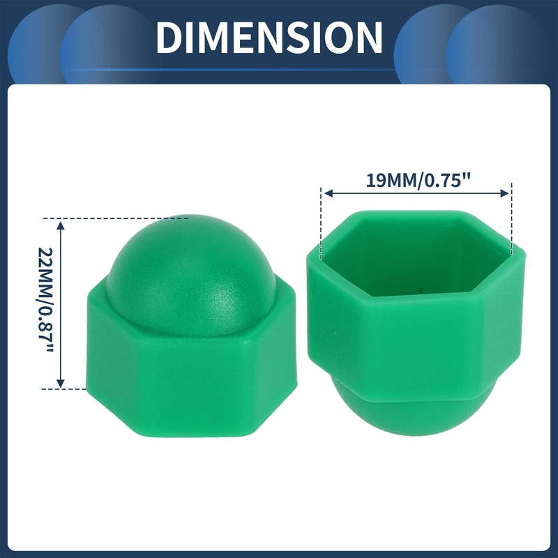 INFINAUTO Wheel Lug Nut Bolt Exterior 19mm Rims Tire Nut