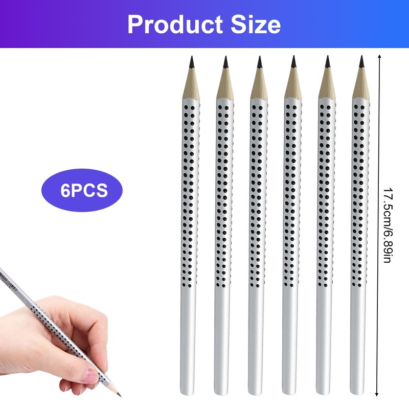 LEMLIN Jumbo Grip 2B Pencil, Extra Thick and Ergonomic Triangular