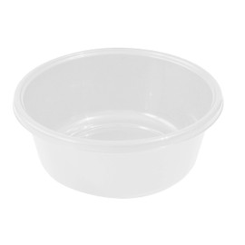 YBM Home Round Dish Wash Basin Dishpan for Washing Dishes, Plastic Portable Dish Tub Design for Camping and Multipurpose for Face Cleansing, White