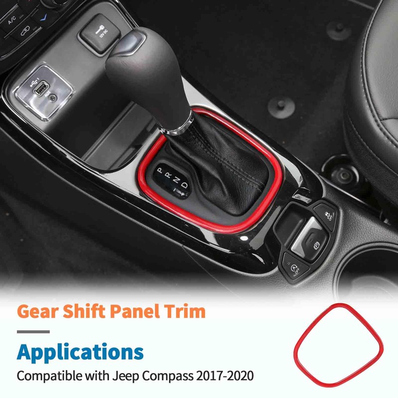 JeCar Center Console Gear Shift Panel Trim for Jeep Compass