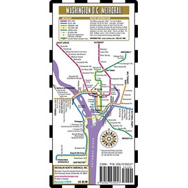 Streetwise Washington DC Metro Map - Laminated Metro Map of Washington, DC (Michelin Streetwise Maps)