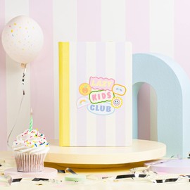 notcoy – Hardcover Notebook – 192 Lined Ruled Pages With Bookmark, Back Pocket, Elastic Closure - 100 Gsm Thick Recyclable Paper - 5.75 In. X 8.25 In. A5 Notebook - For Girls (Design: Lazy Kids Club)