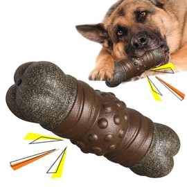 Dog chew Toys for Large Aggressive chewers: Cleaning Teeth, consumable Bone Squeak Toy, Coffee Wood Dog Toy, Relieving Boredom, Interacting for Large Dogs