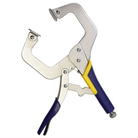 Arc-Zone High-Strength Plate Welding C-Clamp Locking Vise Grip with Swivel Pads, 11-inch