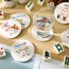 BrightRow 6 Pcs Mahjong Cocktail Coasters 4 Inches Round Ceramic