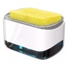 Kwalux Dispensador De Jabón Para Cocina Hogar Con Jabonera 2 En 1 Color Blanco