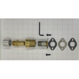 GenExhaust for Champion Generator w/ #90A Exhaust Cover Plate 1-1/2" Quick Disconnect Steel tubing Exhaust Extension. (8)