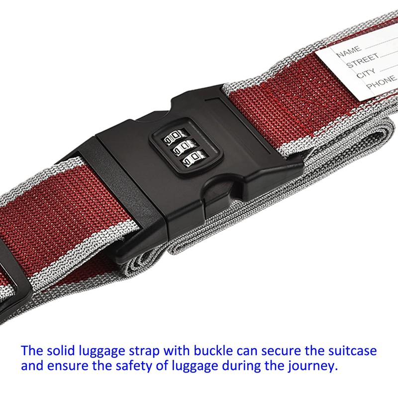 M METERXITY Pack of 4 Luggage Straps Suitcase Straps Travel