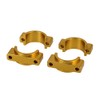Set: CNC Klemmstücke für Schutzblech mit Schrauben, Gold eloxiert -