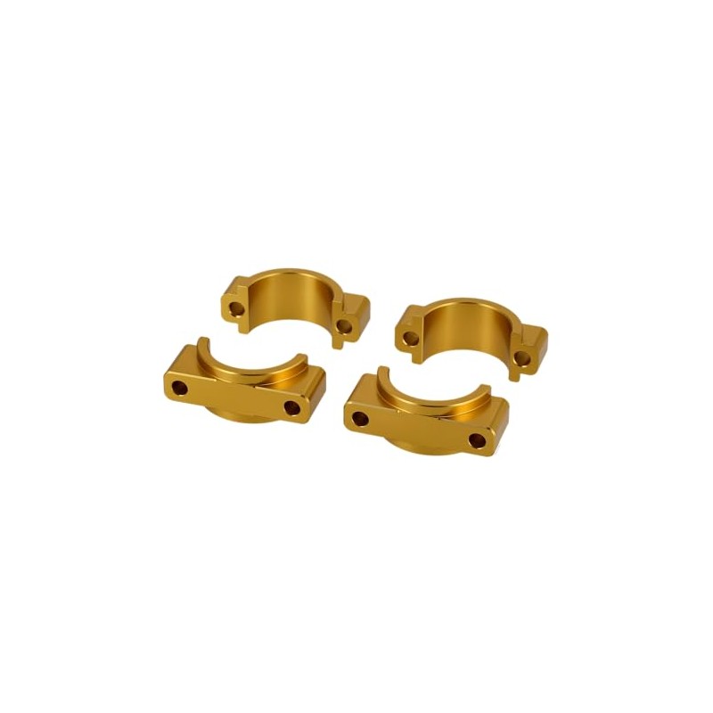 Set: CNC Klemmstücke für Schutzblech mit Schrauben, Gold eloxiert -