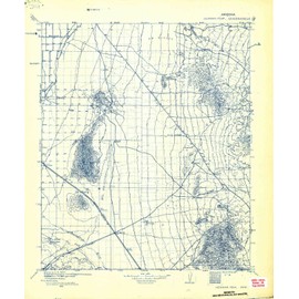 YellowMaps Newman Peak AZ topo map, 1:125000 Scale, 30 X 30 Minute, Historical, 1934, 21.2 x 17.7 in - Polypropylene