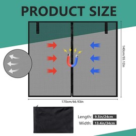 Wing Door Boot Cover, Sun Protection, 170 x 140 cm, Tailgate Car, Mosquito Net, Curtains Curtain for Roof, Caravan, Camper, Van, Camping