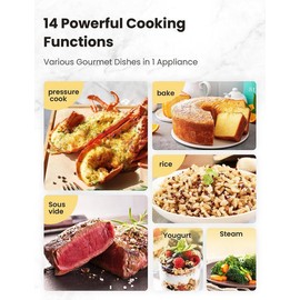 COMFEE’ 9-in-1 Electric Pressure Cooker Olla de Presion 6QT Slow Rice Cooker 14 Presets Instant Multi Cooker