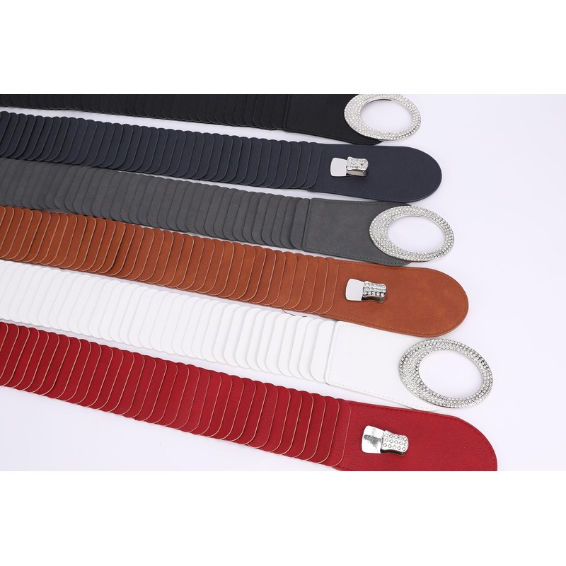 irisaa Wide Women's Elastic Waist Belt, Waist Belt, Stretch Belt