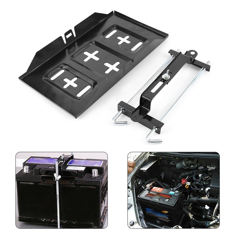Storage Battery Holder Tray Mount Hold Down Clamp Bracket Kit
