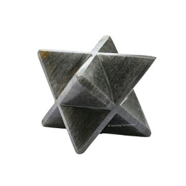 Blue Aventurine Merkaba Crystal - 1.5 Inches Metaphysical Merkaba Star for Meditation - Energetic Tetrahedron Crystal and Healing Stones for Spiritual Growth and Healing (35-40mm)