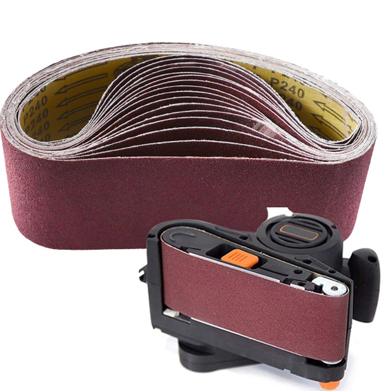 10PCS 180 Grits Sand Belts Aluminum Oxide Sanding Belt Sander