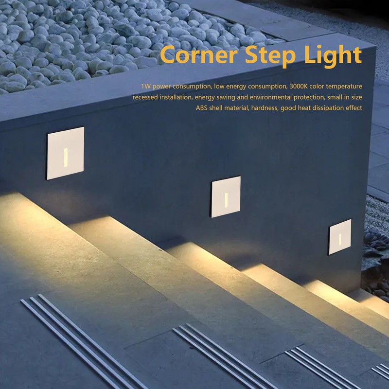 3000K LED Stair Light Stairway Hallway Corner Understep Light for
