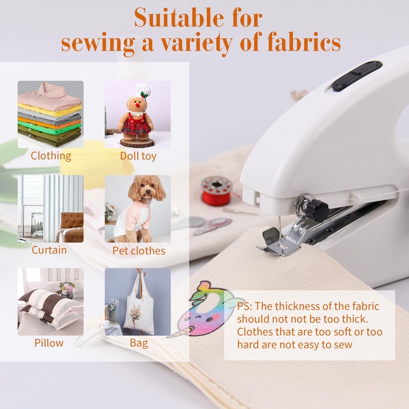 HKC Hand Sewing Machine, Mini Portable Electric Sewing Machine, Sewing