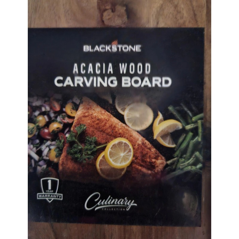 Blackstone Acacia Culinary Wood Carving Cutting Board 12"x 18"x 1",