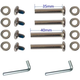 Lovetao Luggage Suitcase Wheels Replacement Kit 84x24mm/3.31"x0.94" w/ABEC 608zz Inline Outdoor Skate Replacement Wheels, One Set of (2) Wheels (OD:84 W:24 ID:6 Axles:35&40)