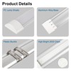 colmeguna 2 Packs 2FT LED Batten Light, Ultra-Thin Ceiling Surface