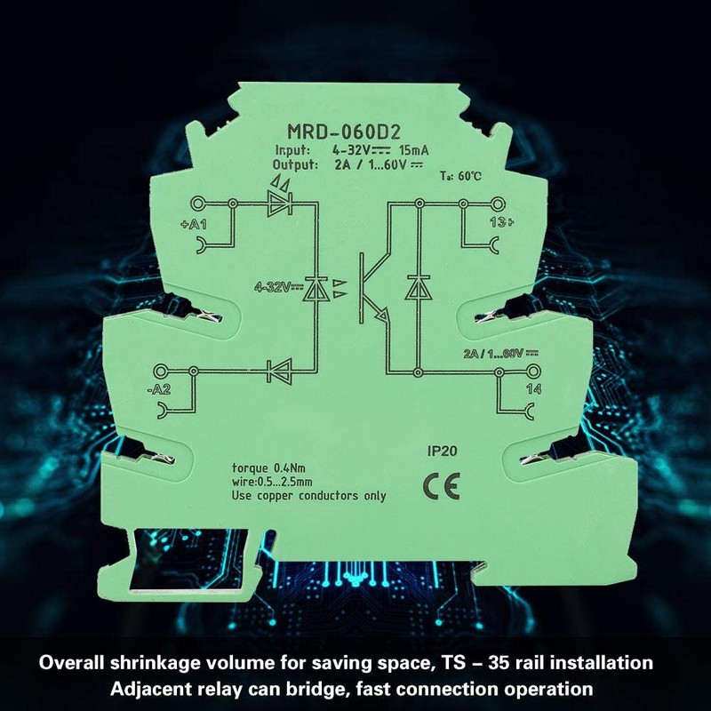 MRD-060D2 Relay Module, Input 4-32V DC Output 1-60V DC 6.2mm