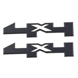 Aimoll 2pcs 4 X 4 Door Emblem Badge 4x4 Nameplate 3D Replacement for Silverado 2500HD 3500HD (Black)