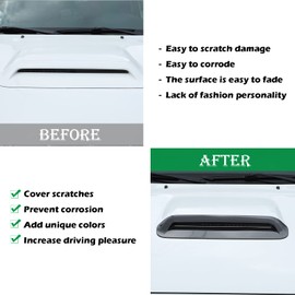 PIUGILH Air Flow Intake Cover,Car Decorative Air Flow Intake Scoop Bonnet Vent Hood Cover fit for Toyota Tacoma 2013 2014 2015