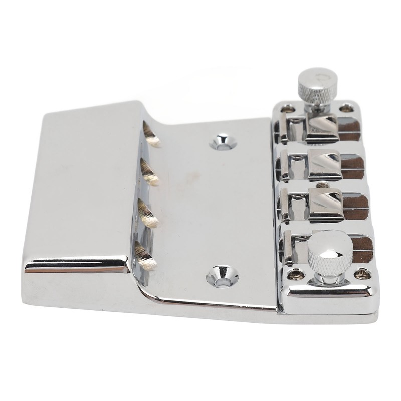 Electric Bass Bridge Replacement 4 Strings Height Adjustable Zinc Alloy