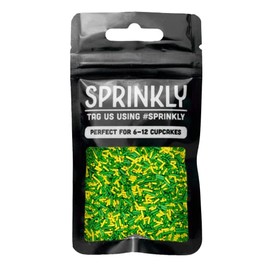 SPRINKLY - Matt Sugar Strands - Yellow & Dark Green - 30g
