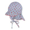 Sterntaler Baby Girls' Peaked Cap Ties, Neck Protection and Grapefruit