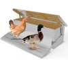 Stainless Steel Automatic Chicken Feeder, Treadle Chicken Feeder with Weatherproof