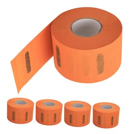 FRCOLOR 5Rolls Disposable Barber Neck Strips Soft Lightweight Stretchy Paper Neck Bands for Haircut Styling Salon Hairdressing Accessories with Stable Adhesion and Hair Protection Design